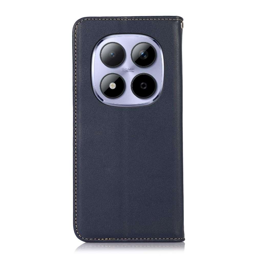 For Redmi Note 15 Pro+ 5G Global 163.3mm KHAZNEH Nappa Top Layer Cowhide Leather Phone Case(Blue)