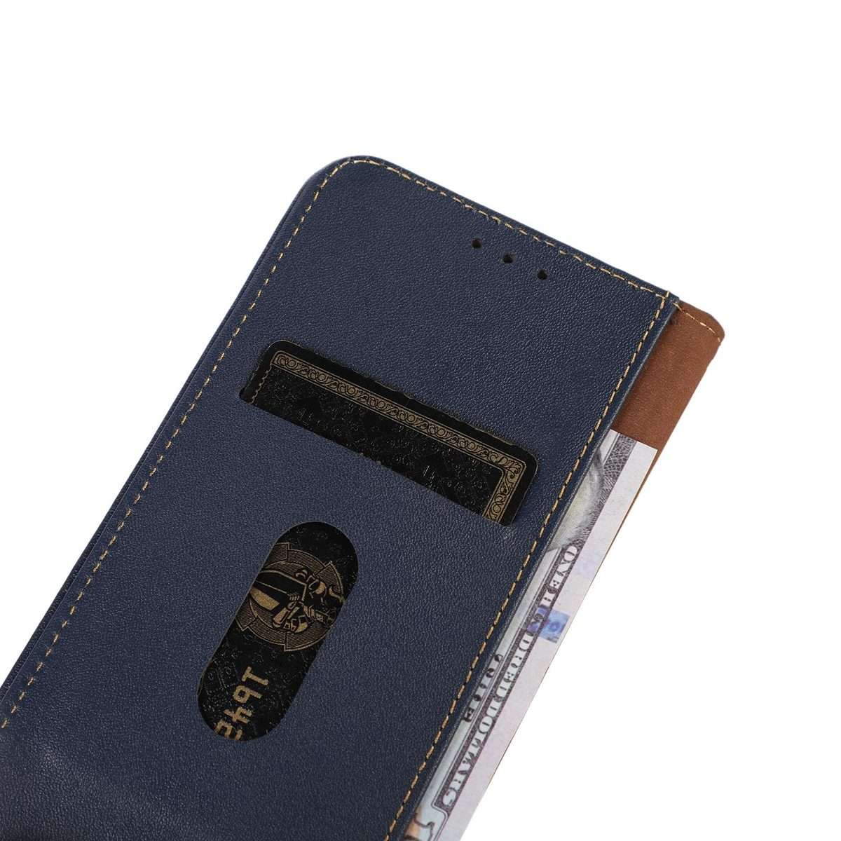 For Redmi Note 15 Pro+ 5G Global 163.3mm KHAZNEH Nappa Top Layer Cowhide Leather Phone Case(Blue)
