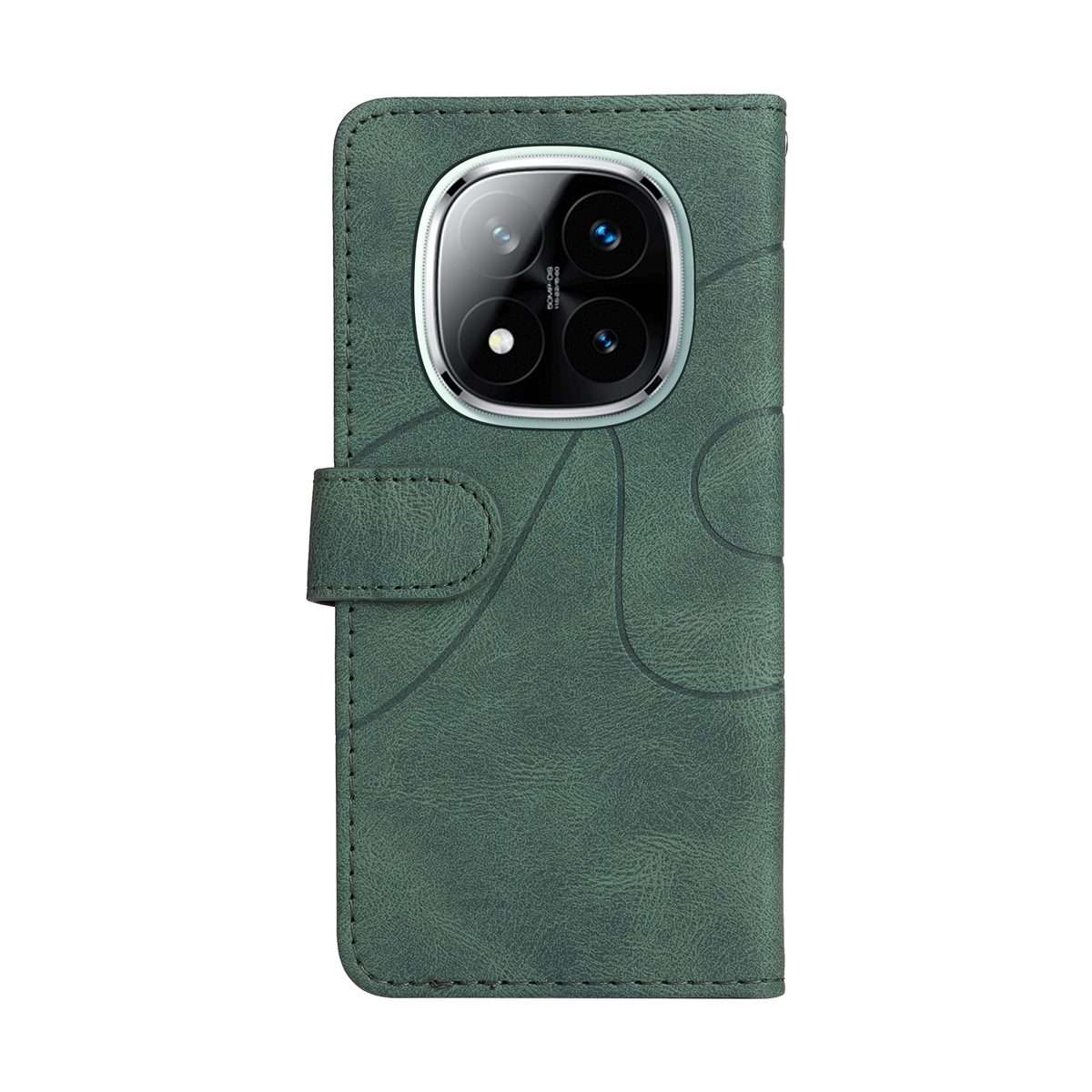For Redmi Note 14 Pro / 14 Pro+ 5G Dual-color Splicing Flip Leather Phone Case(Green)