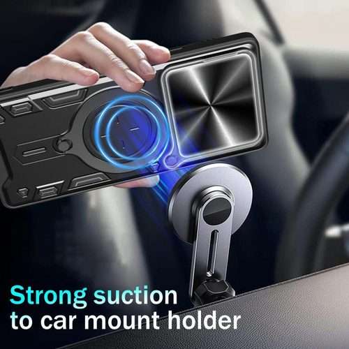 For Redmi K80 CD Texture Sliding Camshield Magnetic Holder Phone Case(Black)