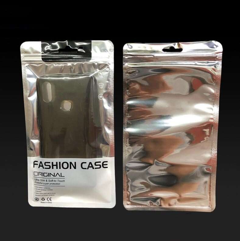 100 PCS Phone Case Packaging Bag Silver Plated Aluminum Self Sealing Bag, Spe ... (For 5.5-6 inch)
