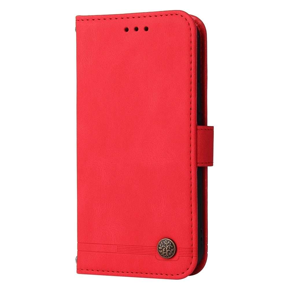 For Xiaomi 15 Pro Skin Feel Life Tree Metal Button Leather Phone Case(Red)