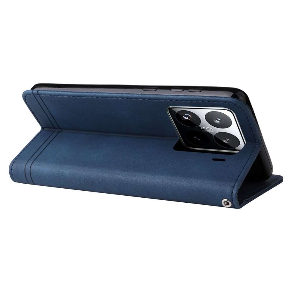For Xiaomi 15 Pro Skin Feel Life Tree Metal Button Leather Phone Case(Blue)
