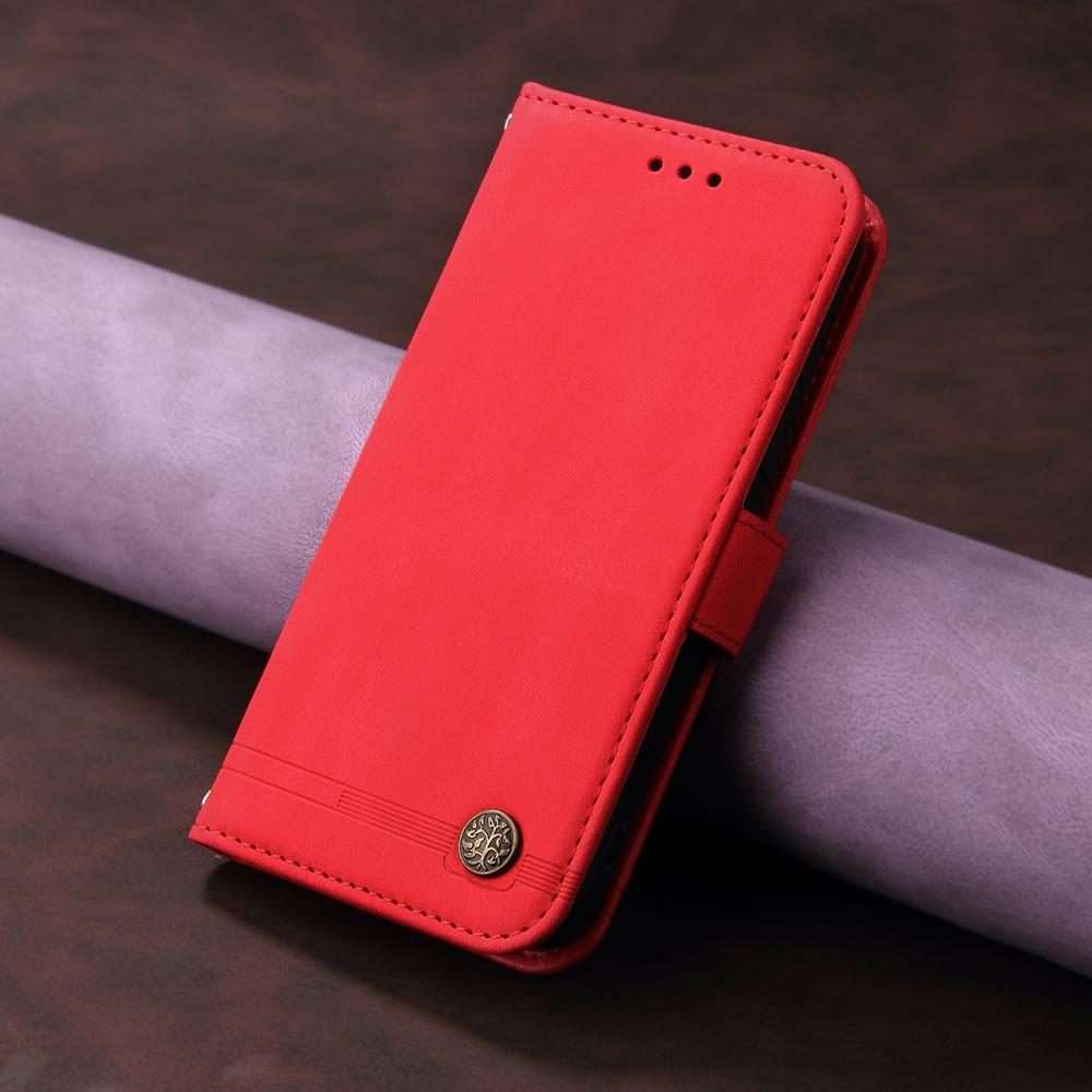 For Xiaomi 17 Pro Skin Feel Life Tree Metal Button Leather Phone Case(Red)