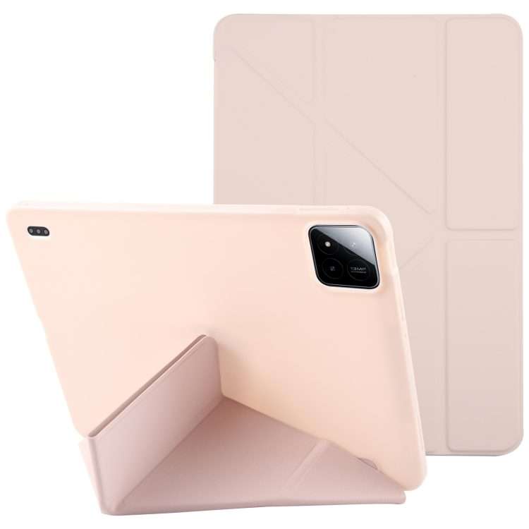 For Xiaomi Pad 7 / 7 Pro Deformation Silicone Leather Tablet Case(Rose Gold)