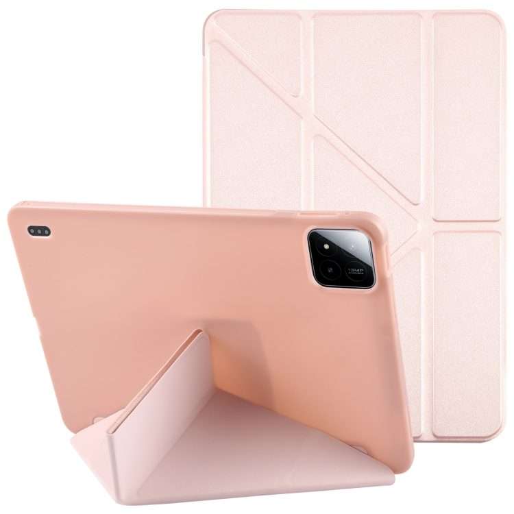 For Xiaomi Pad 7 / 7 Pro Deformation Silicone Leather Tablet Case(Pink)