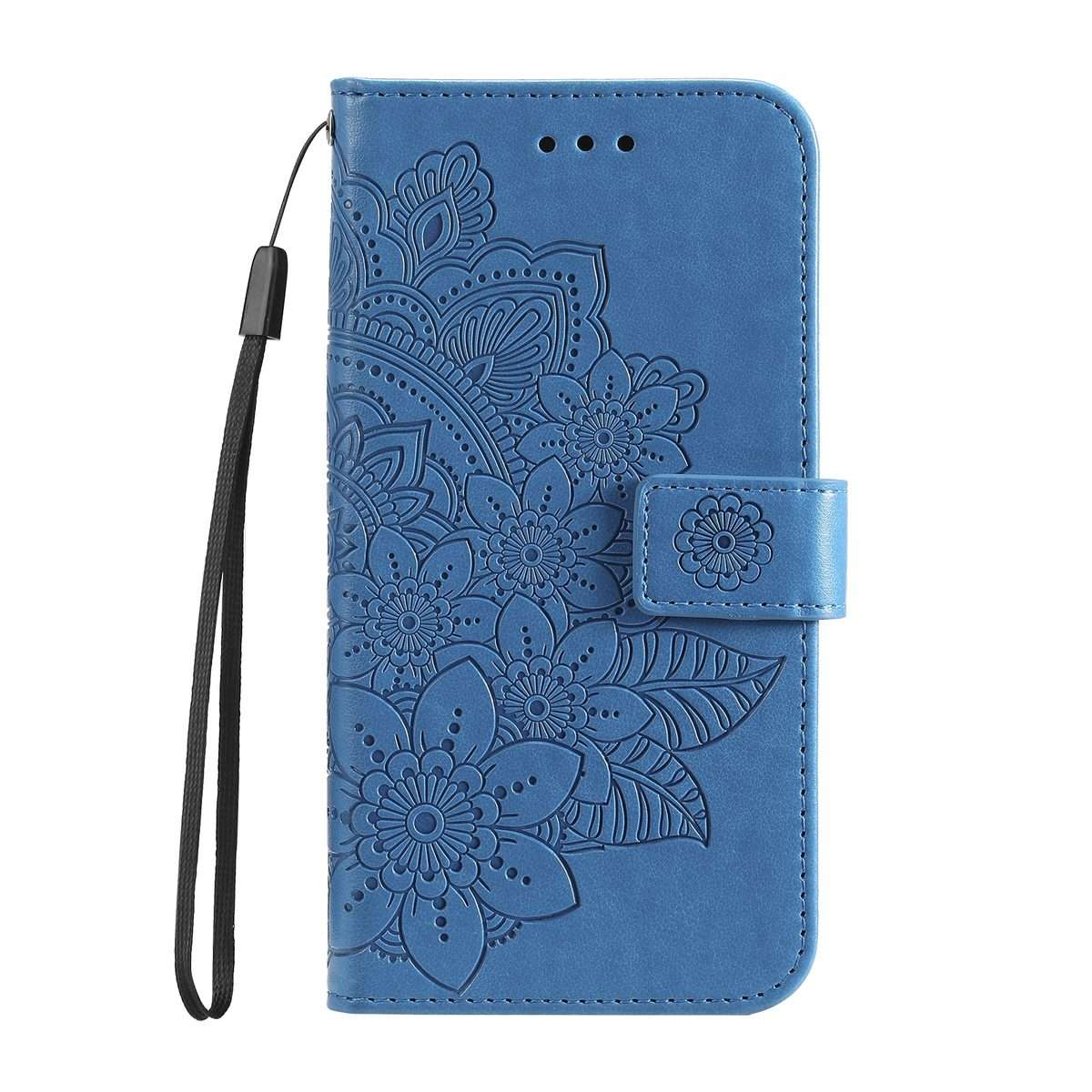 For Xiaomi 15 Pro Seven-petal Flowers Embossing Leather Phone Case(Blue)