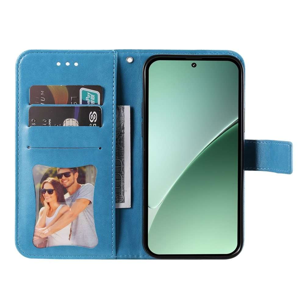 For Xiaomi 15 Pro Seven-petal Flowers Embossing Leather Phone Case(Blue)