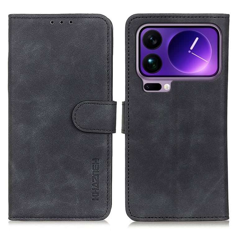 For Xiaomi 17 Pro KHAZNEH Retro Texture Flip Leather Phone Case(Black)