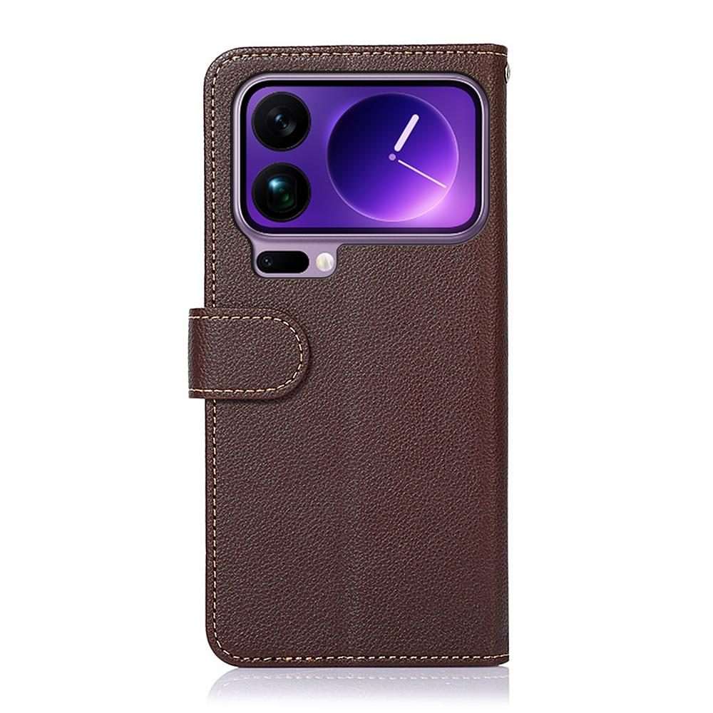 For Xiaomi 17 Pro KHAZNEH Litchi Texture Leather RFID Phone Case(Brown)