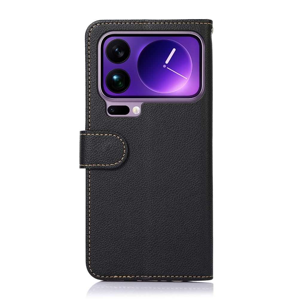 For Xiaomi 17 Pro Max KHAZNEH Litchi Texture Leather RFID Phone Case(Black)