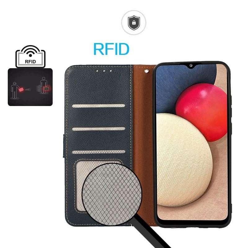 For Xiaomi 17 Pro Max KHAZNEH Litchi Texture Leather RFID Phone Case(Blue)