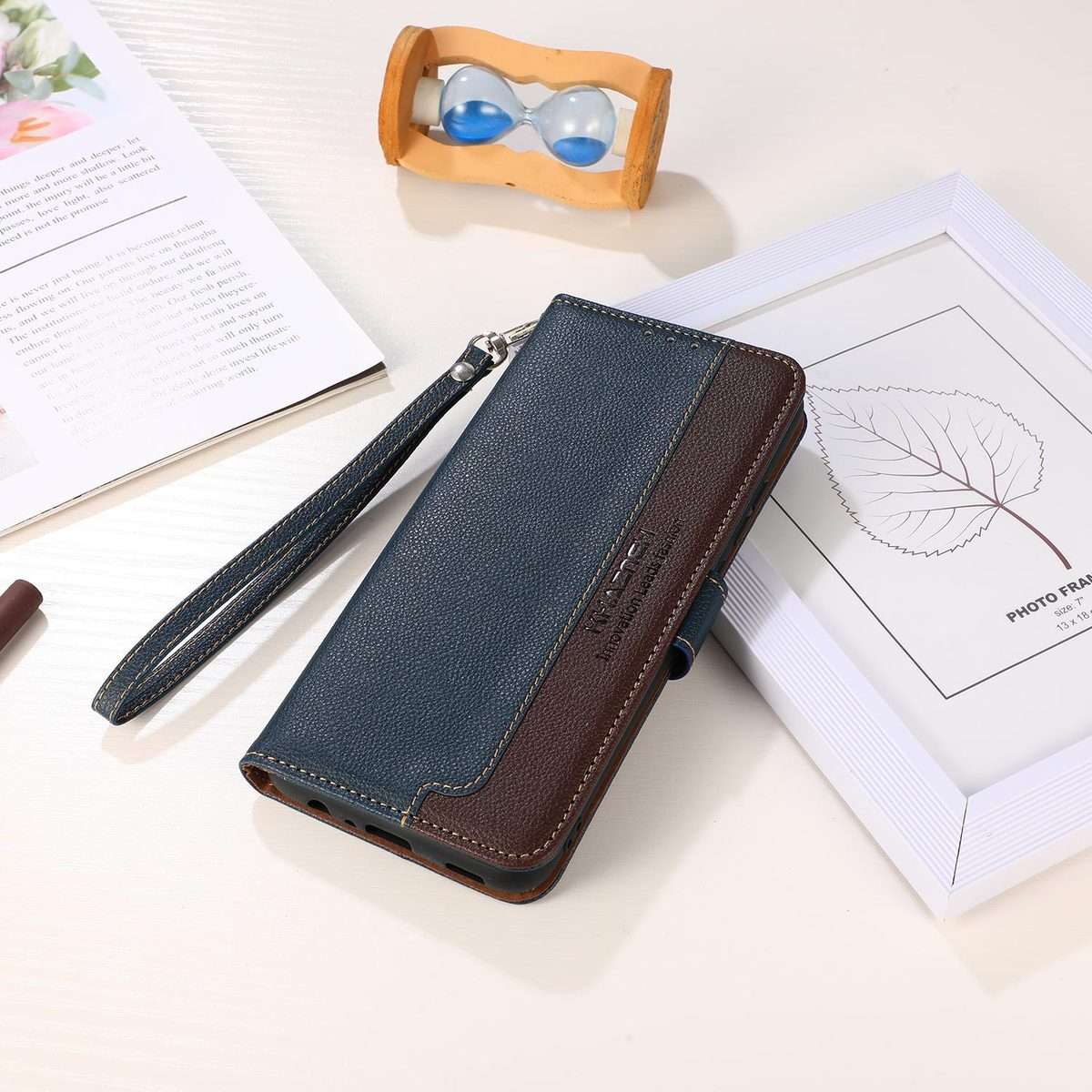 For Xiaomi 17 Pro Max KHAZNEH Litchi Texture Leather RFID Phone Case(Blue)