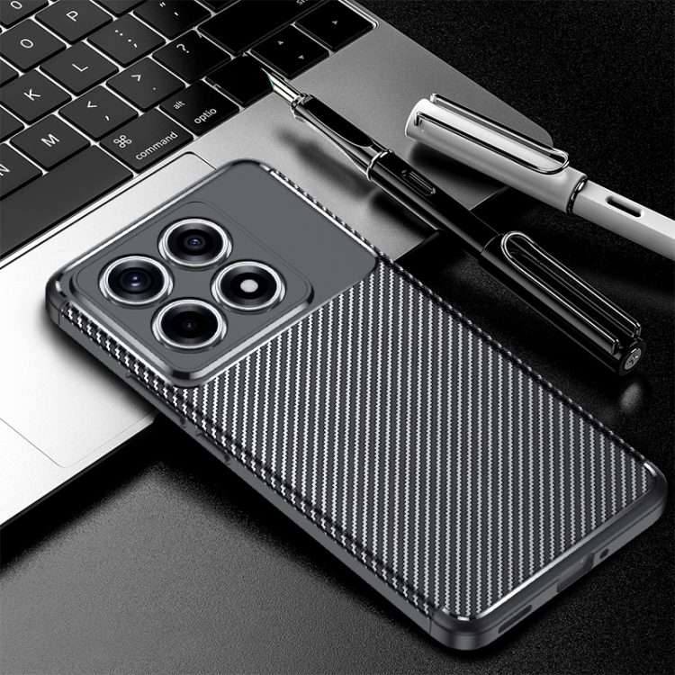 For Xiaomi 14T Pro Carbon Fiber Texture Shockproof TPU Phone Case(Black)