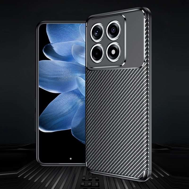 For Xiaomi 14T Pro Carbon Fiber Texture Shockproof TPU Phone Case(Black)