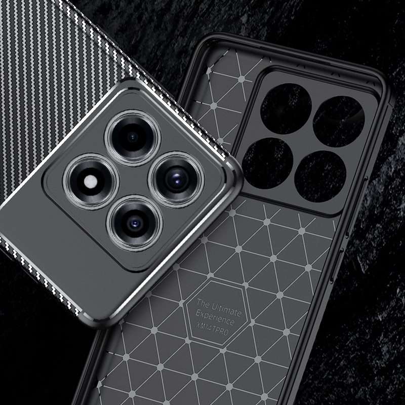 For Xiaomi 14T Pro Carbon Fiber Texture Shockproof TPU Phone Case(Black)