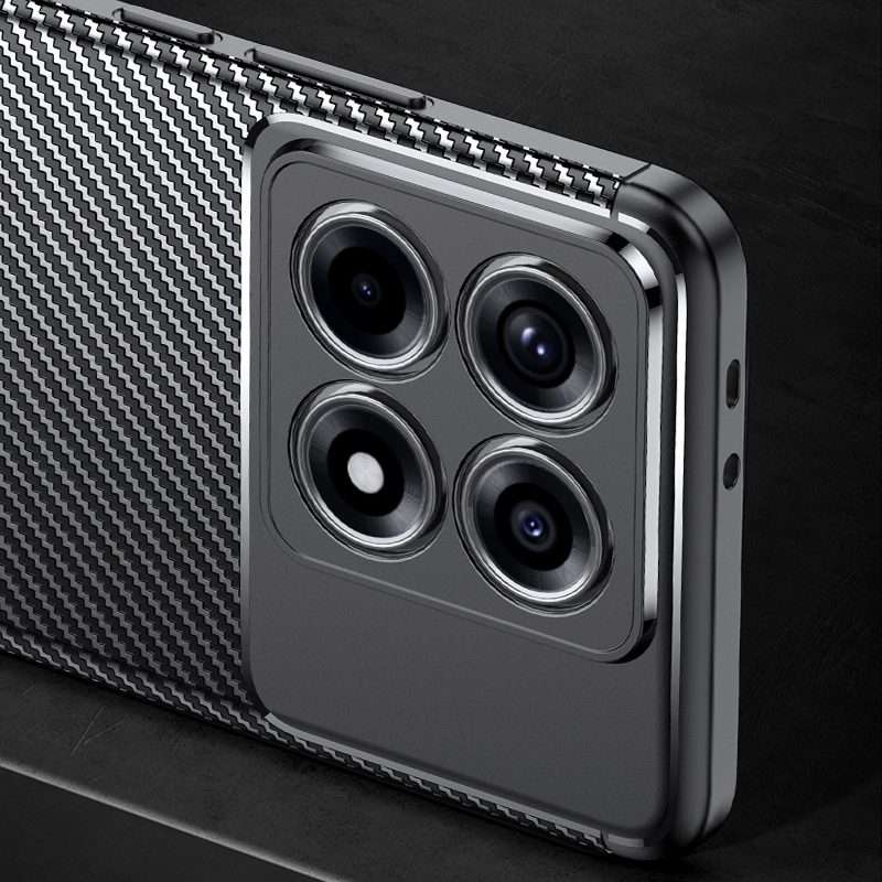 For Xiaomi 14T Pro Carbon Fiber Texture Shockproof TPU Phone Case(Black)