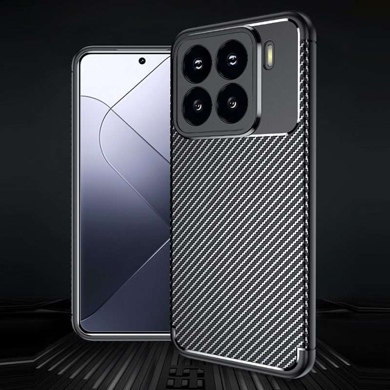 For Xiaomi 15 Pro Carbon Fiber Texture Shockproof TPU Phone Case(Black)