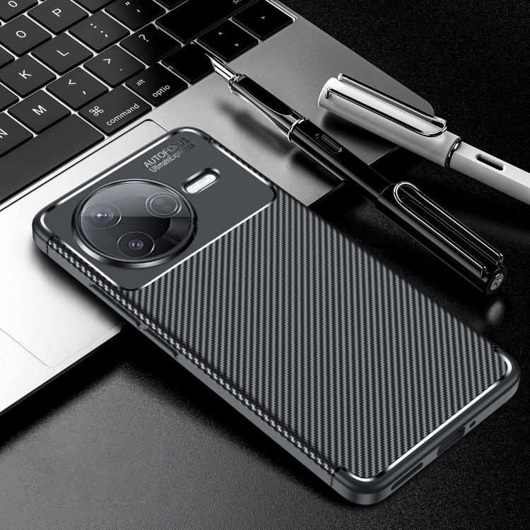 For Xiaomi Poco F7 Pro Carbon Fiber Texture Shockproof TPU Phone Case(Black)
