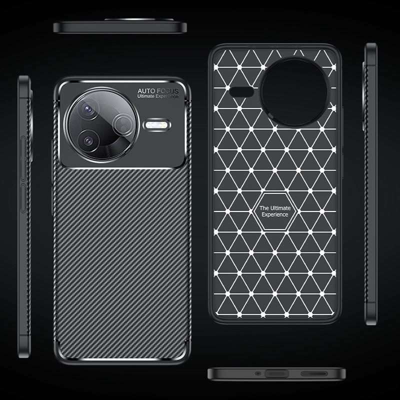 For Xiaomi Poco F7 Pro Carbon Fiber Texture Shockproof TPU Phone Case(Black)