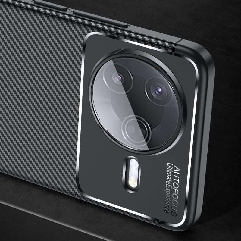For Xiaomi Poco F7 Pro Carbon Fiber Texture Shockproof TPU Phone Case(Black)