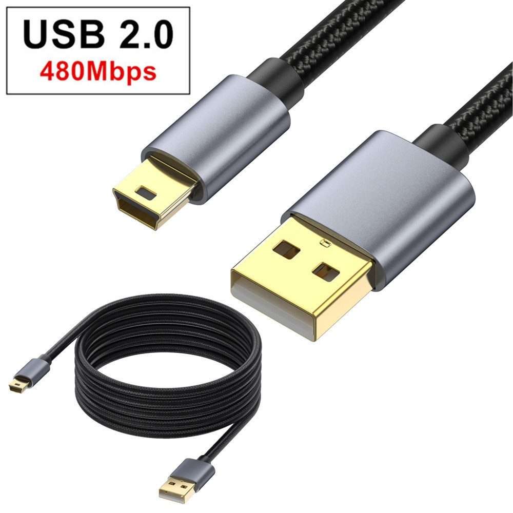 For Garmin GPS Receiver High Speed USB2.0 Version Mini 5 Pin Cable, Length:5m