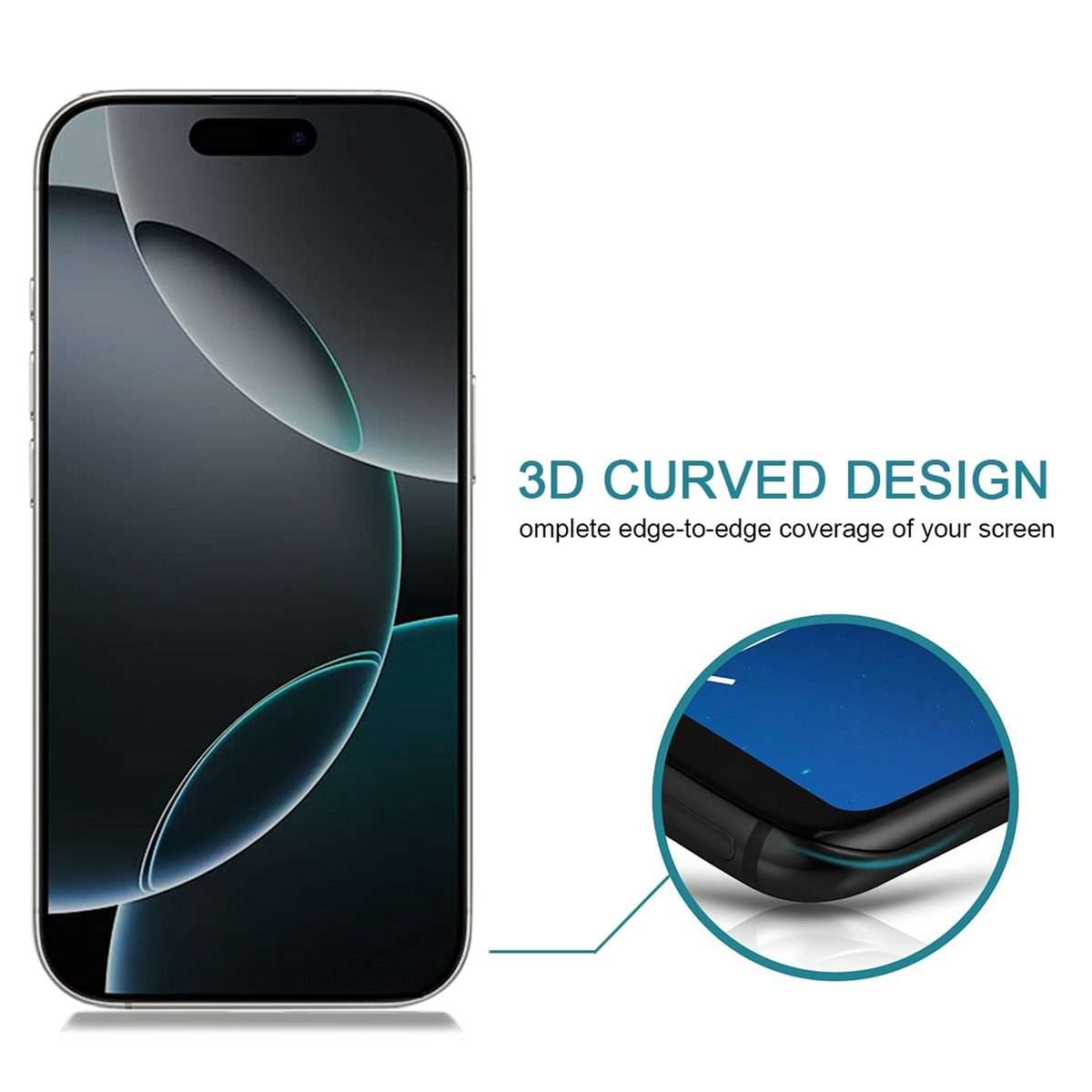 For iPhone 16 Pro High Transparency Full Cover Anti-spy Tempered Glass Film