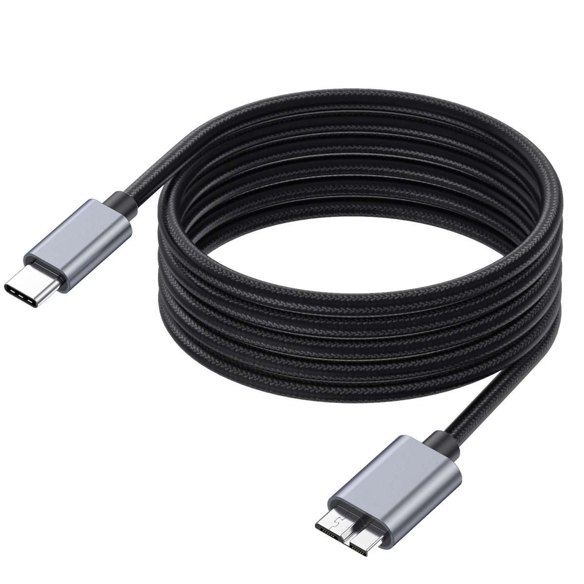 10Gbps USB-C / Type-C 3.1 to Micro B Mobile Hard Disk Adapter Cable, Length:3m