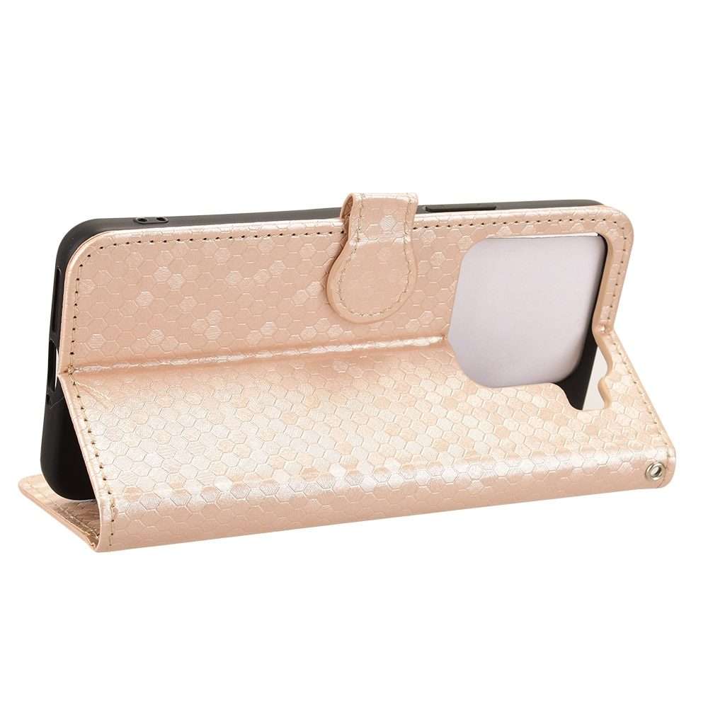 For Xiaomi 15 Pro Honeycomb Dot Texture Leather Phone Case(Gold)
