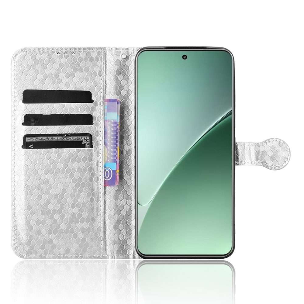 For Xiaomi 15 Pro Honeycomb Dot Texture Leather Phone Case(Silver)