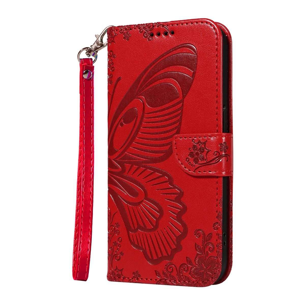 For Xiaomi 15T Pro 5G Swallowtail Butterfly Embossed Leather Phone Case(Red)