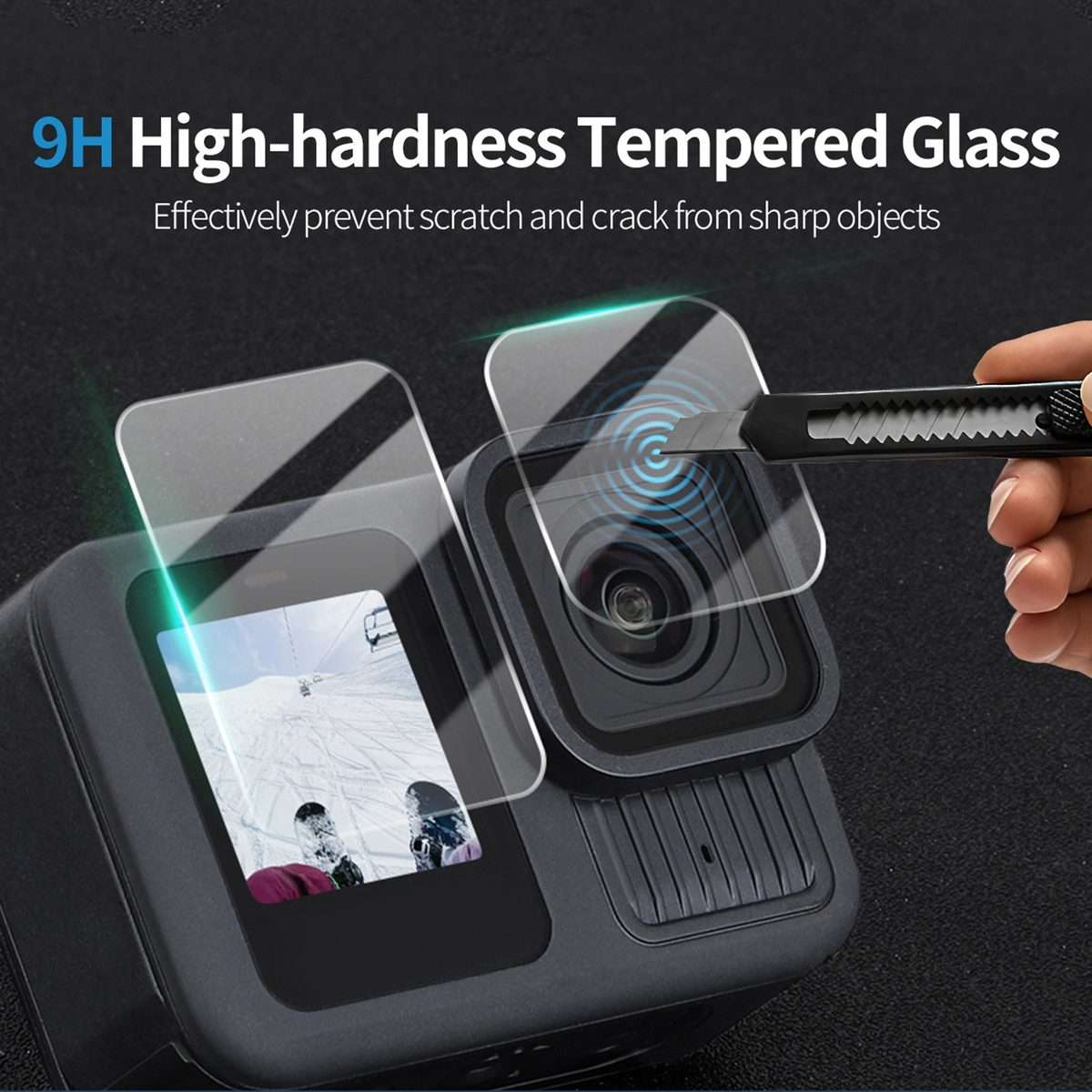 For GoPro HERO13 Black Sunnylife 3 in 1 Lens Protector Front and Rear Screen Te ... 2 + 2 + 2 Sets