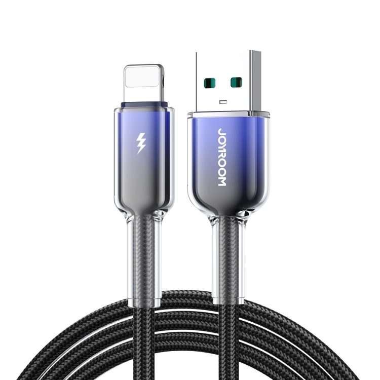JOYROOM S-A42 Crystal Clear Series Fast Charging Data Cable, USB to 8 Pin Cable, Lengt ... (Black)