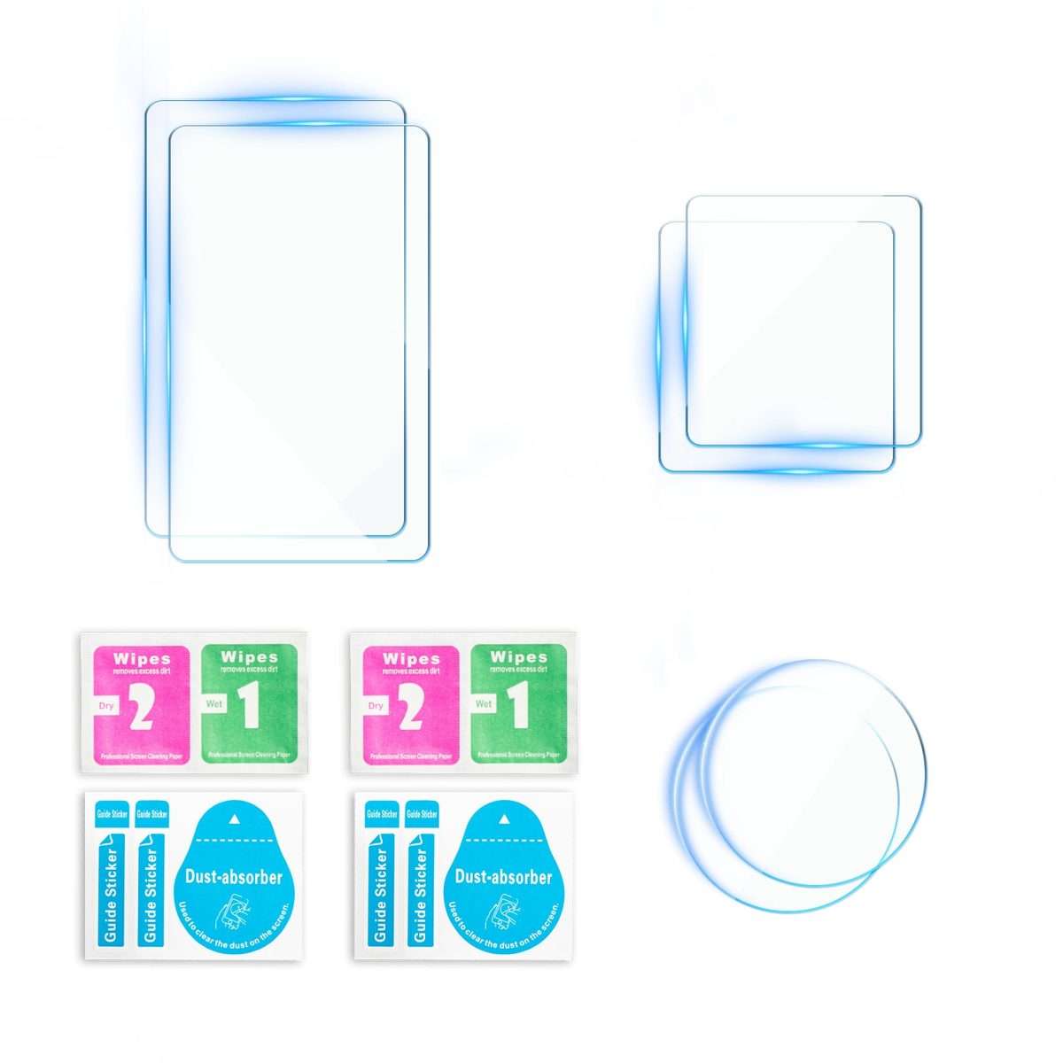 For DJI Osmo Action 5 Pro STARTRC 3 in 1 Lens Protector Front and Rear Screen Tempere ... (2 Sets)