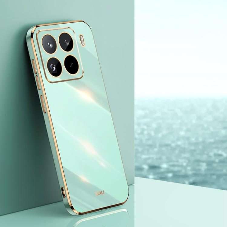 For Xiaomi 15 Pro XINLI Straight Edge 6D Electroplate TPU Phone Case(Mint Green)