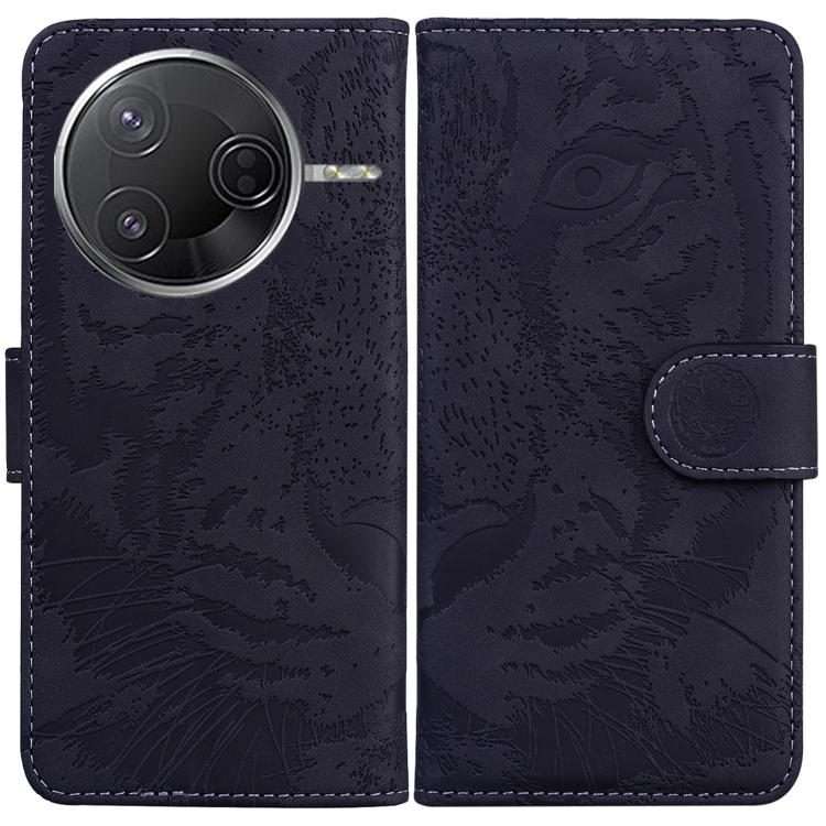 For Redmi K80 / K80 Pro / Xiaomi Poco F7 Pro Tiger Embossing Pattern Leather Phone Case(Black)
