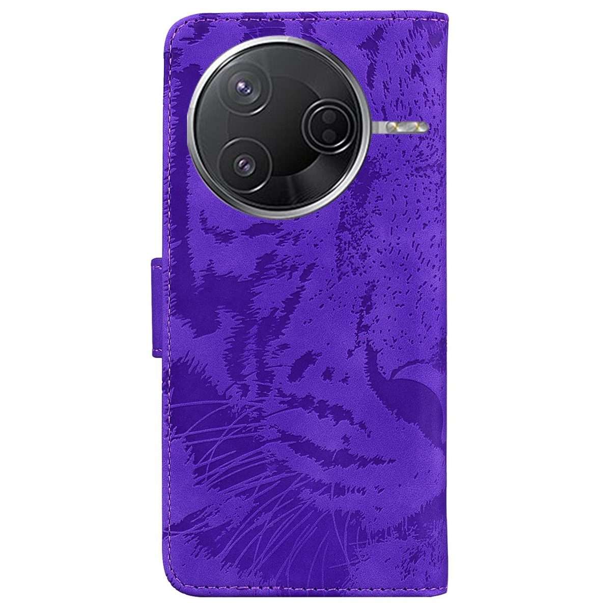 For Redmi K80 / K80 Pro / Xiaomi Poco F7 Pro Tiger Embossing Pattern Leather Phone Case(Purple)