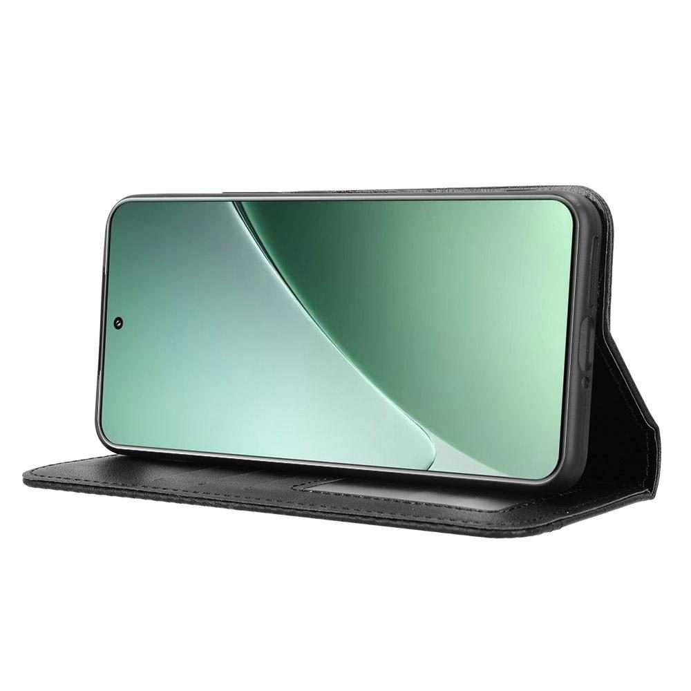 For Xiaomi 15 Pro Magnetic Buckle Retro Texture Leather Phone Case(Black)