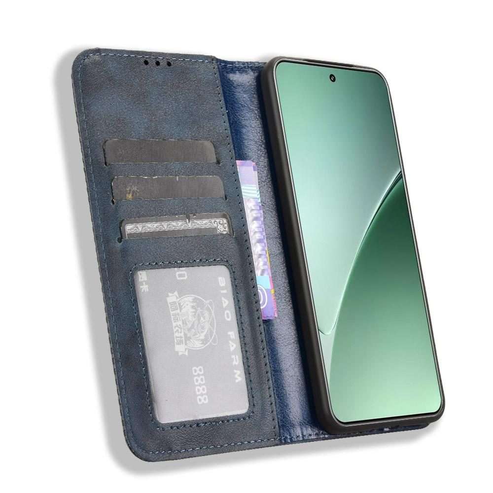For Xiaomi 15 Pro Magnetic Buckle Retro Texture Leather Phone Case(Blue)