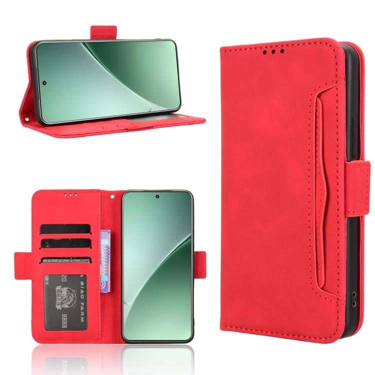 For Xiaomi 15 Pro Skin Feel Calf Texture Card Slots Leather Phone Case(Red)