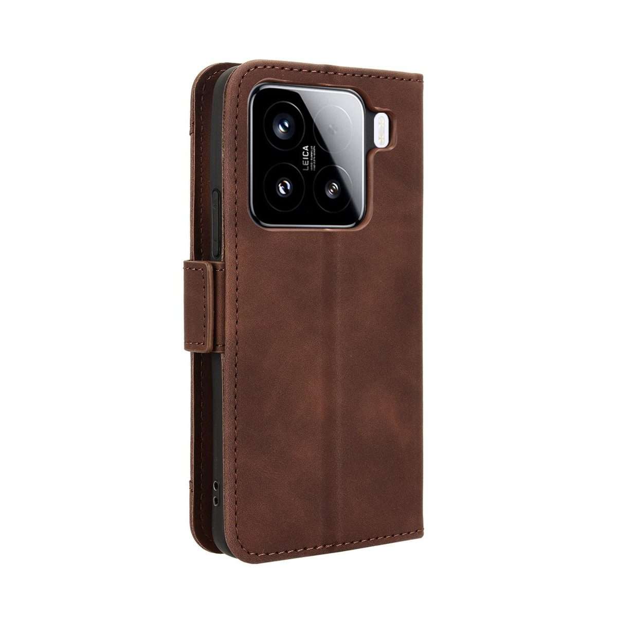 For Xiaomi 15 Pro Skin Feel Calf Texture Card Slots Leather Phone Case(Brown)