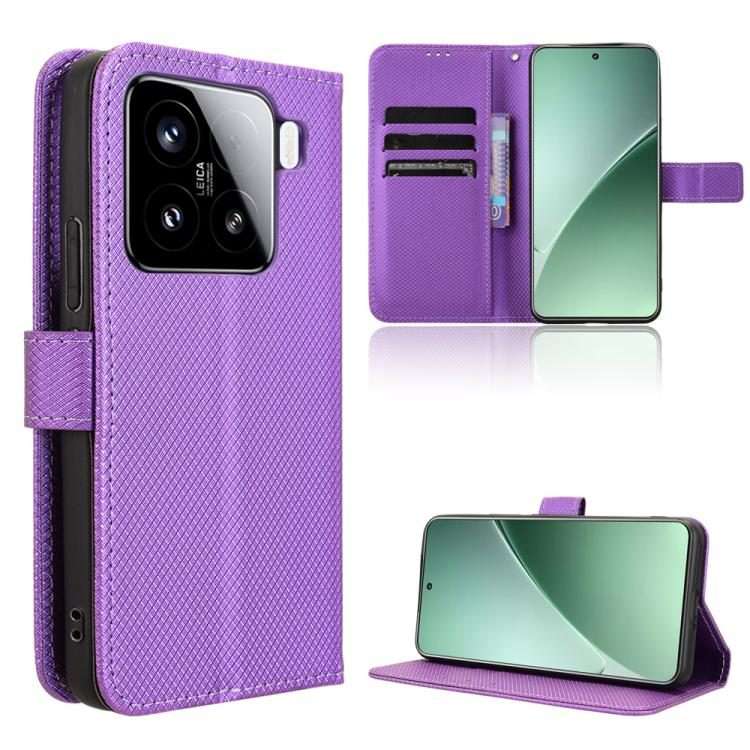 For Xiaomi 15 Pro Diamond Texture Leather Phone Case(Purple)