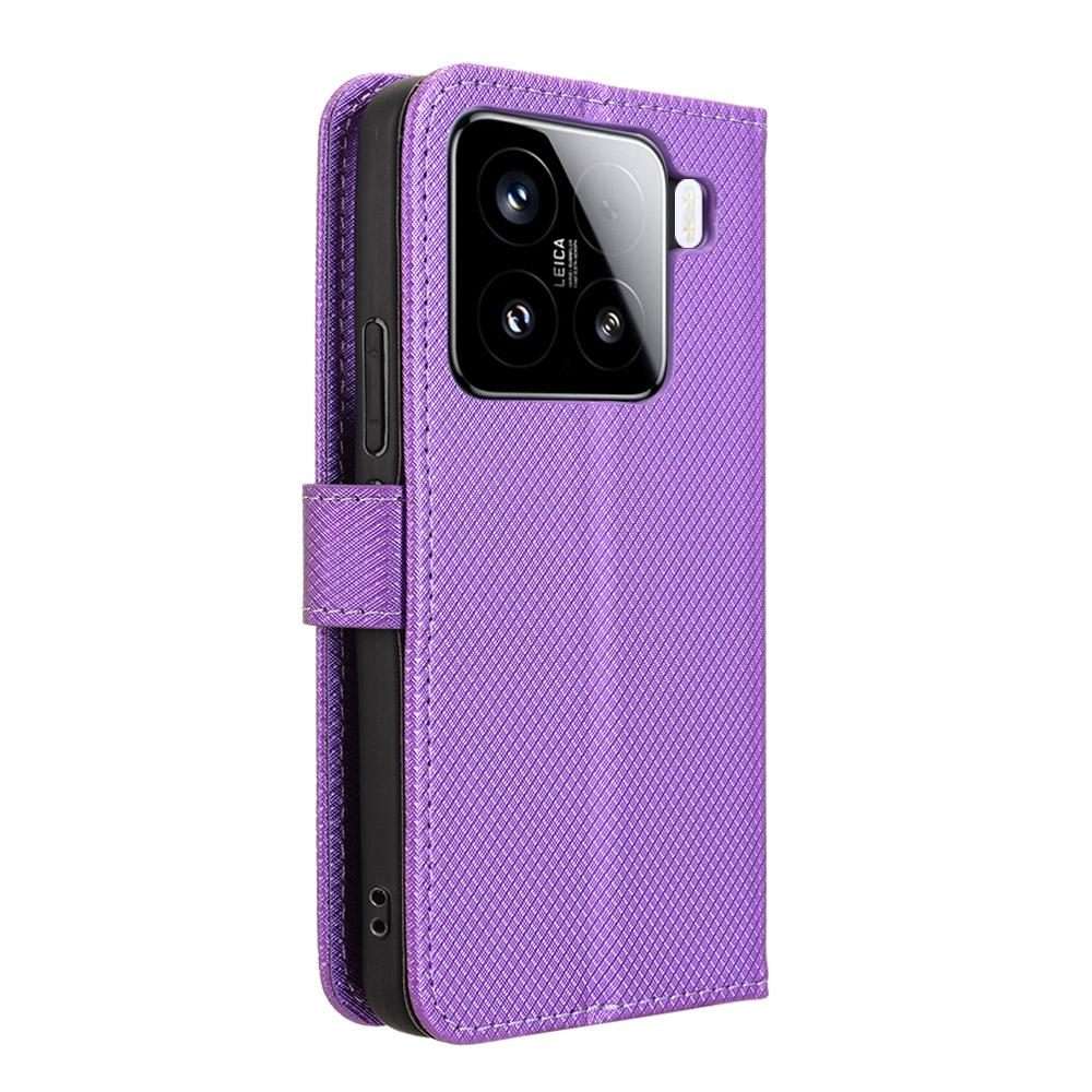 For Xiaomi 15 Pro Diamond Texture Leather Phone Case(Purple)