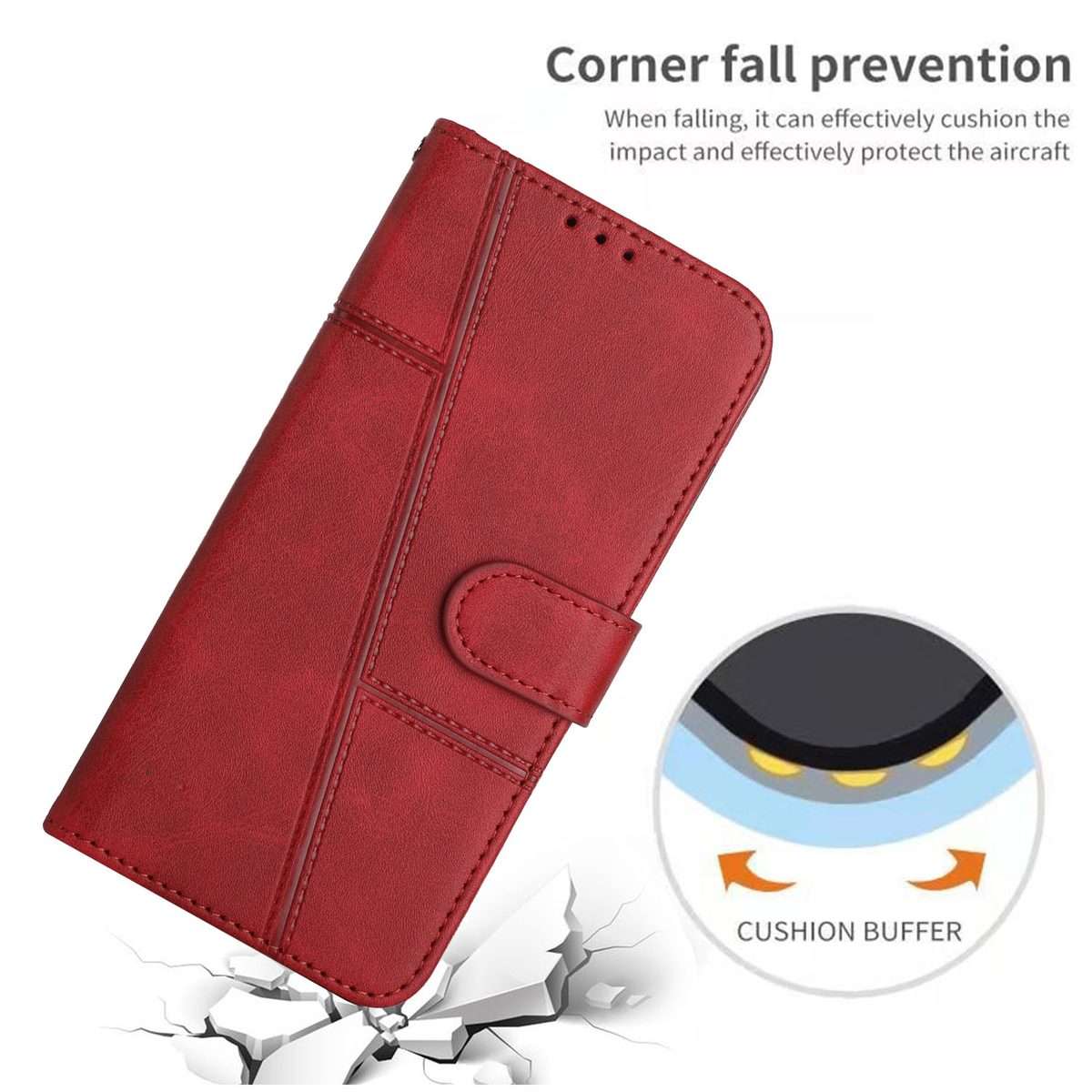For Xiaomi 15 Pro Stitching Calf Texture Buckle Leather Phone Case(Red)