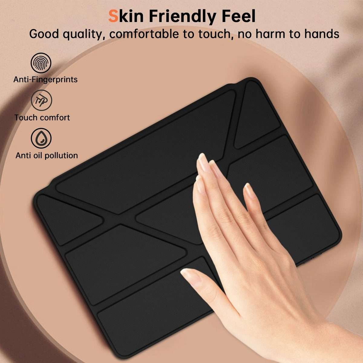 For Xiaomi Pad 7 / 7 Pro Clear Acrylic Deformation Leather Tablet Case(Black)