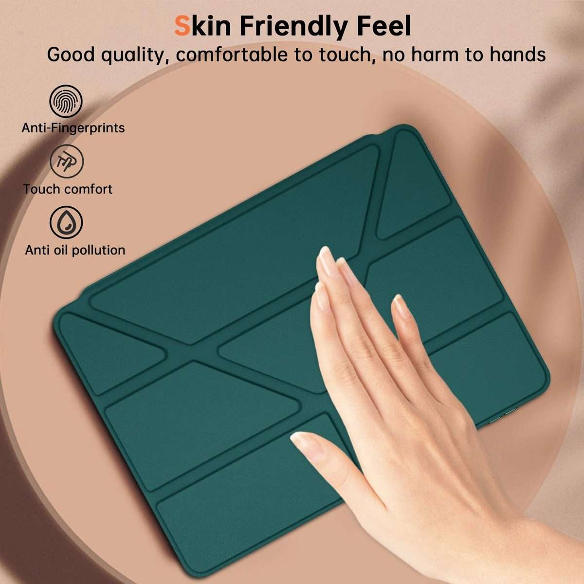 For Xiaomi Pad 7 / 7 Pro Clear Acrylic Deformation Leather Tablet Case(Dark Green)