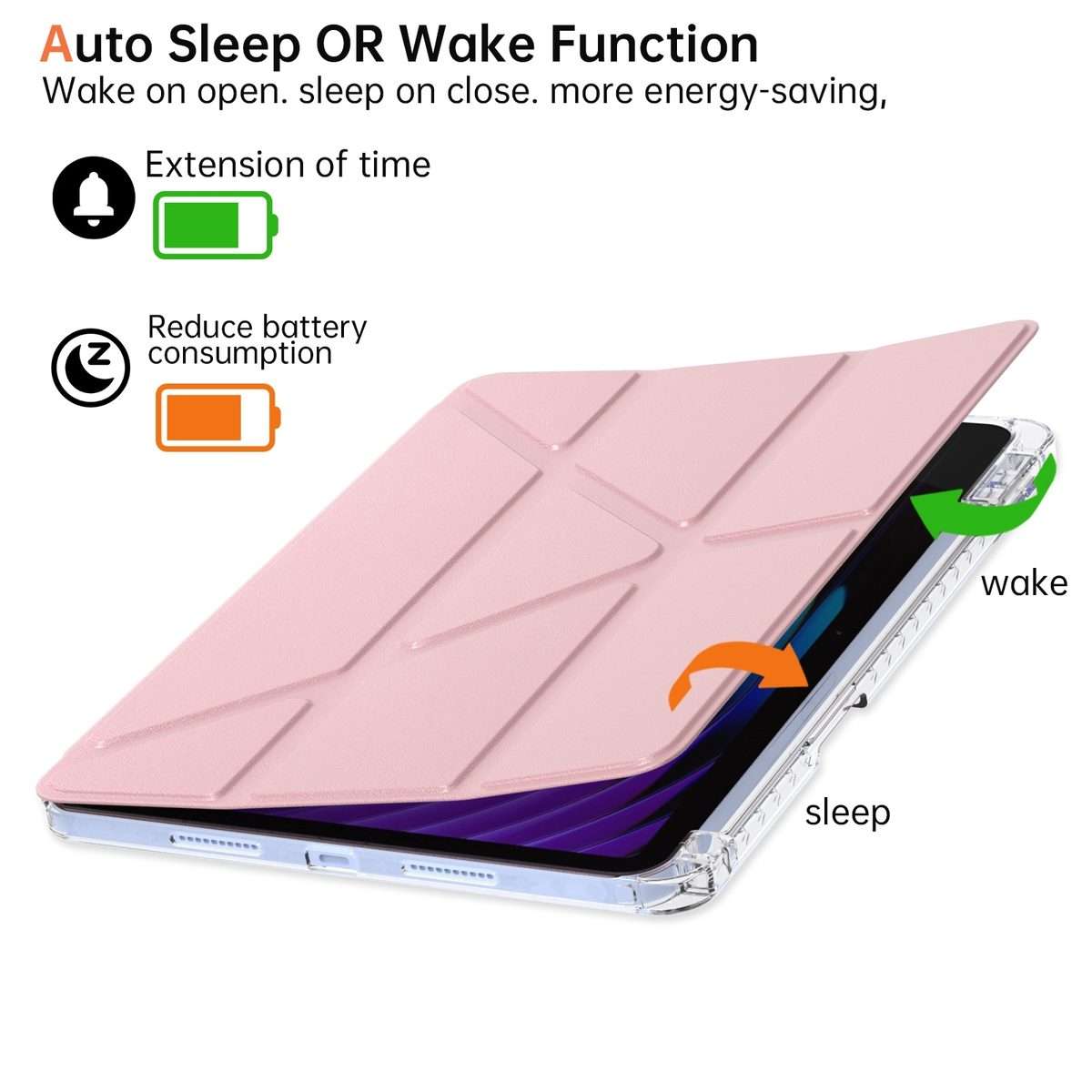 For Xiaomi Pad 7 / 7 Pro Clear Acrylic Deformation Leather Tablet Case(Pink)