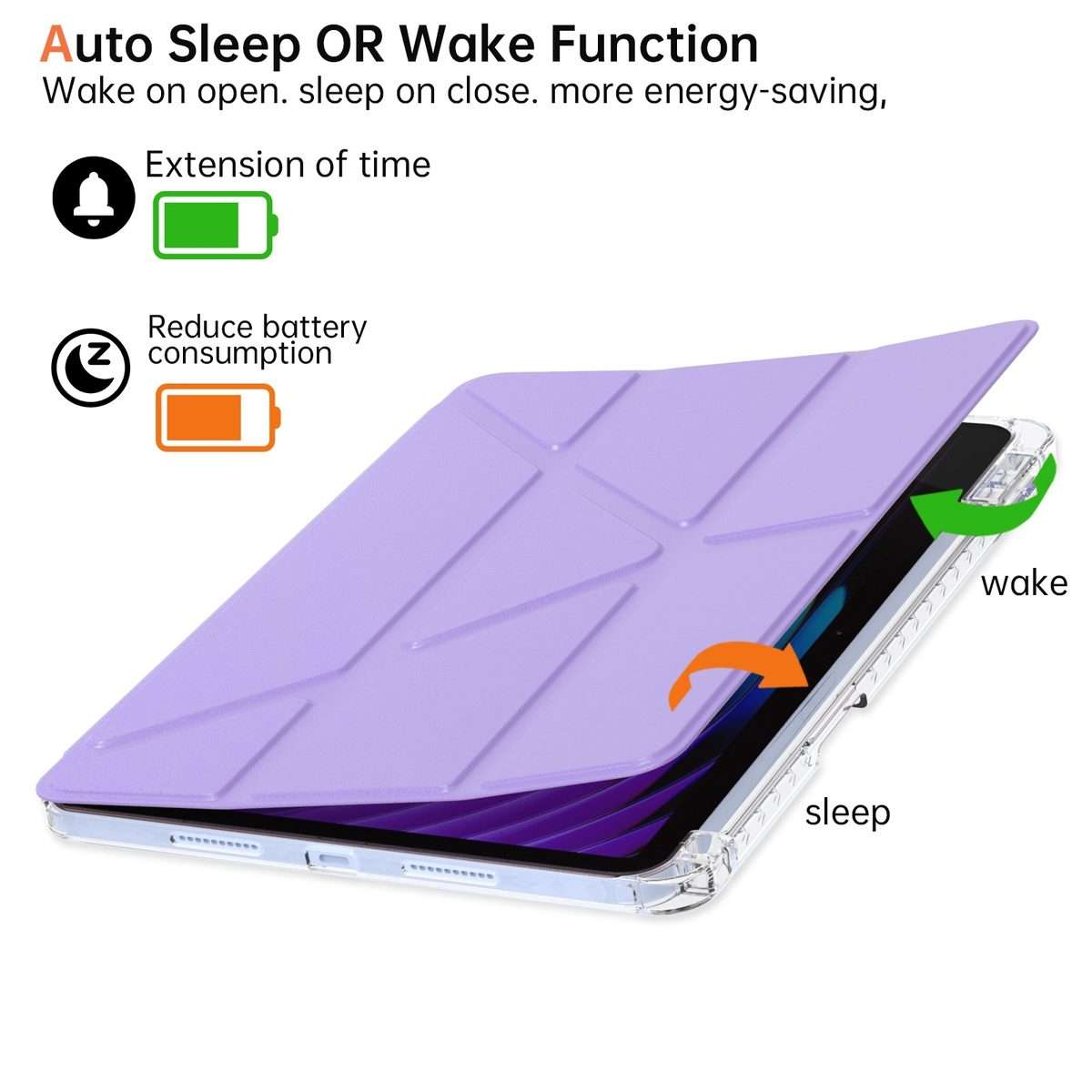 For Xiaomi Pad 7 / 7 Pro Clear Acrylic Deformation Leather Tablet Case(Purple)