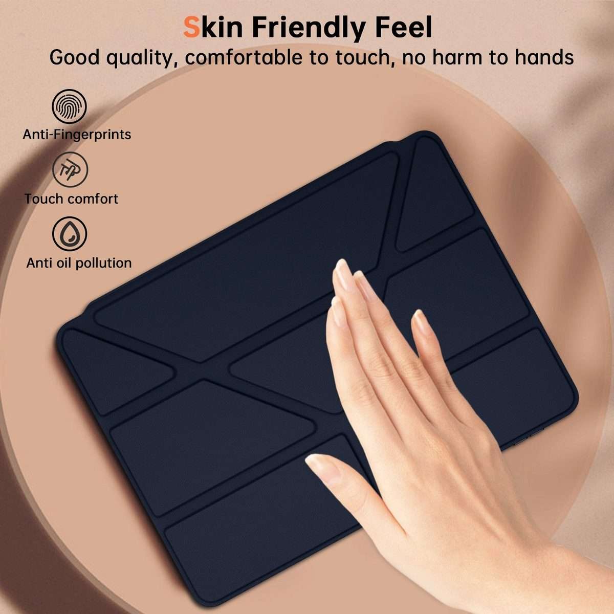 For Xiaomi Pad 7 / 7 Pro Clear Acrylic Deformation Leather Tablet Case(Dark Blue)