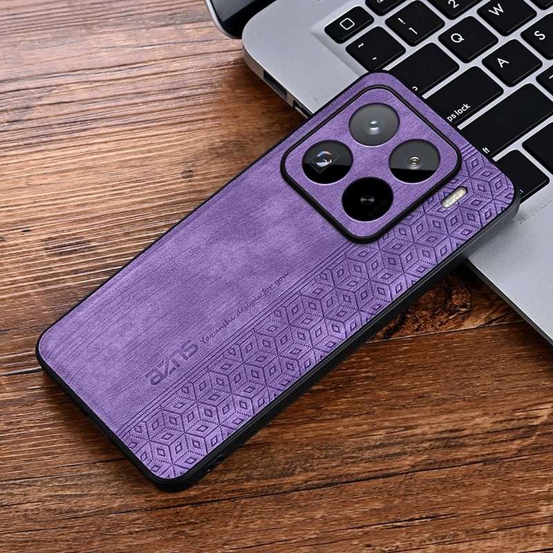 For Xiaomi 15 Pro AZNS 3D Embossed Skin Feel Phone Case(Purple)